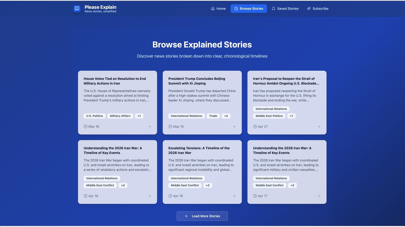 Browse · daily timelines on the homepage.